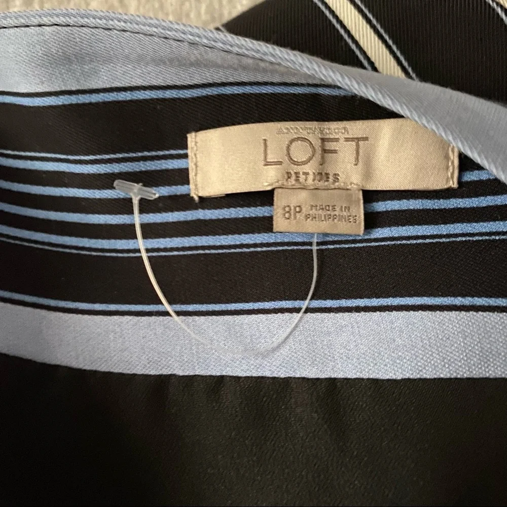 NWOT Ann Taylor Loft Pinstripe Faux Wrap Skirt - Picture 13 of 15